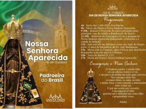 Programao do dia de Nossa Senhora Aparecida